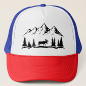 Bergen en elanden trucker pet (Voorkant)