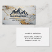 Bergen en Forrest Logo | Goud Wit Marmer Visitekaartje (Voorkant / Achterkant)