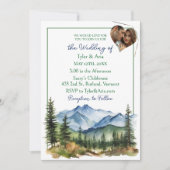  Bergen en Fotosjabloon Wedding Kaart (Voorkant)