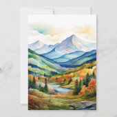  Bergen en Fotosjabloon Wedding Kaart (Achterkant)