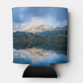 Bergen en het meer Schilderachtig Natuur Foto Blikjeskoeler (Achterkant)