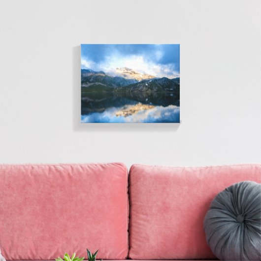 Bergen en het meer Schilderachtig Natuur Foto Canvas Afdruk (Insitu (Woonkamer))