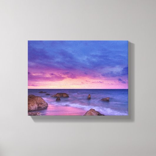 Bergen en het meer Schilderachtig Natuur Foto Canvas Afdruk (Voorkant)