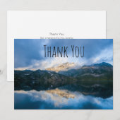 Bergen en het meer Schilderachtig Natuur Foto Dank Bedankkaart (Voorkant / Achterkant)