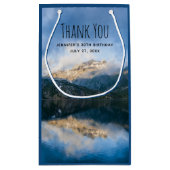 Bergen en het meer Schilderachtig Natuur Foto Dank Klein Cadeauzakje (Achterkant)