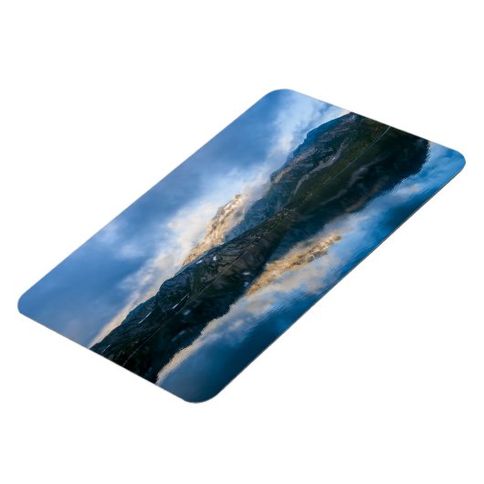 Bergen en het meer Schilderachtig Natuur Foto Magneet (Linkerzijde)