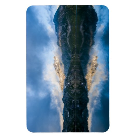 Bergen en het meer Schilderachtig Natuur Foto Magneet (Verticaal)