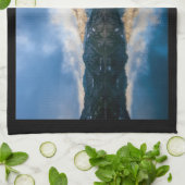 Bergen en het meer Schilderachtig Natuur Foto Theedoek (Gevouwen)