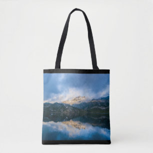 Bergen en het meer Schilderachtig Natuur Foto Tote Bag