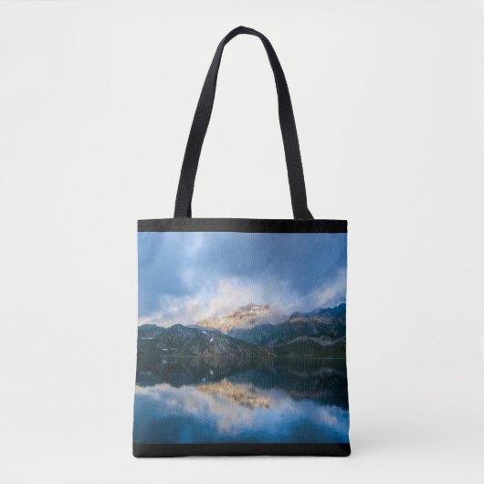 Bergen en het meer Schilderachtig Natuur Foto Tote Bag (Voorkant)
