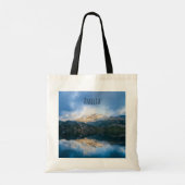 Bergen en het meer Schilderachtig Natuur Foto Tote Bag (Achterkant)