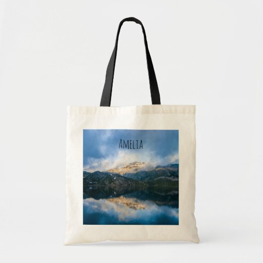 Bergen en het meer Schilderachtig Natuur Foto Tote Bag (Voorkant)