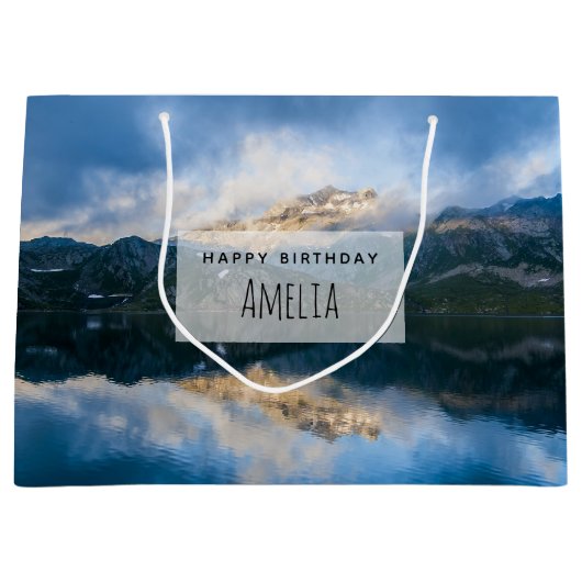 Bergen en het meer Schilderachtig Natuur Foto Verj Groot Cadeauzakje (Voorkant)