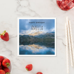 Bergen en het meer Schilderachtig Natuur Foto Verj Servet