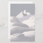 Bergen en heuvels van sneeuw in de winter briefpapier (Voorkant / Achterkant)
