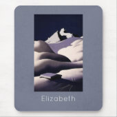 Bergen en heuvels van sneeuw in de winter muismat (Voorkant)