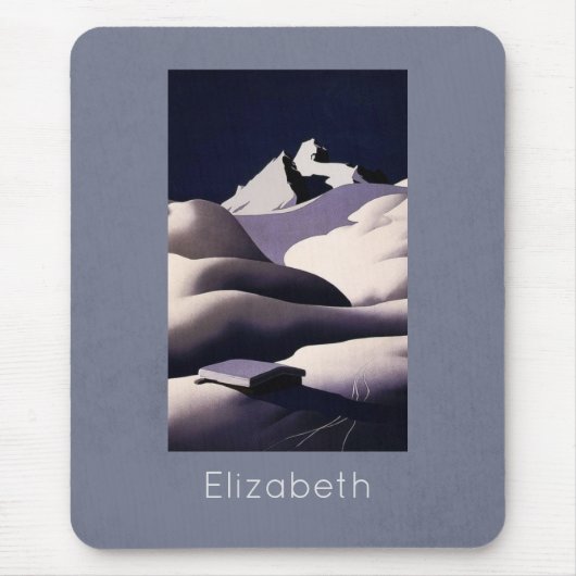 Bergen en heuvels van sneeuw in de winter muismat (Voorkant)