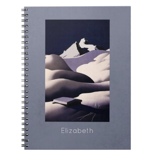 Bergen en heuvels van sneeuw in de winter notitieboek (Voorkant)