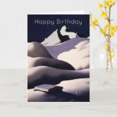 Bergen en heuvels van sneeuw in de winter van de v kaart (Gele Bloem)