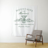 Bergen en Martinis Bachelorette Achtergrond Wandkleed (In situ)