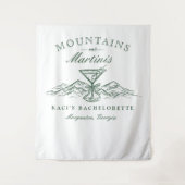 Bergen en Martinis Bachelorette Achtergrond Wandkleed (Voorkant)