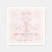 Bergen en Martinis Bachelorette Servet (Voorkant)