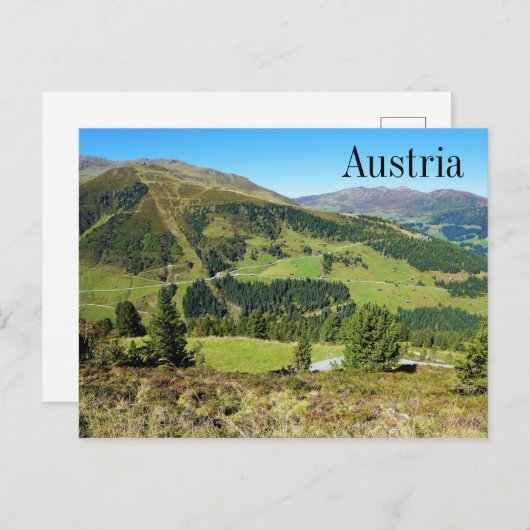 Bergen en meadows Zillertal Oostenrijk Briefkaart (Voorkant / Achterkant)