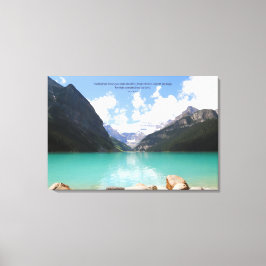 Bergen en meer Landschap Foto Psalm 121 Canvas Afdruk