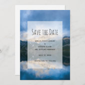 Bergen en meer Schilderachtig Natuur bruiloft Save The Date (Voorkant / Achterkant)