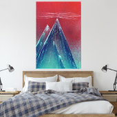 Bergen en Mist Hoge Hoogte Canvas Afdruk (Insitu (Slaapkamer))