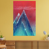 Bergen en Mist op grote hoogte Canvas Afdruk (Insitu (Woonkamer))