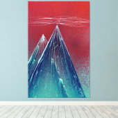 Bergen en Mist op grote hoogte Canvas Afdruk (Insitu (Houten vloer))