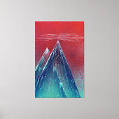 Bergen en Mist op grote hoogte Canvas Afdruk (Voorkant)