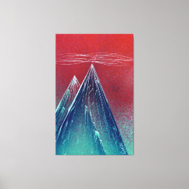 Bergen en Mist op grote hoogte Canvas Afdruk