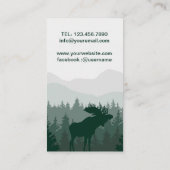 bergen en mooiste illustraties visitekaartje (Achterkant)