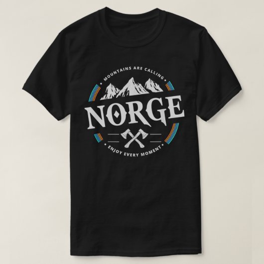 Bergen en Noorwegen T-shirt (Design voorkant)