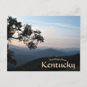 Bergen en platteland in Kentucky Briefkaart