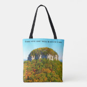Bergen en reusachtige bomen tote bag (Achterkant)