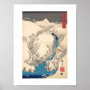 Bergen en rivieren door Hiroshige Poster