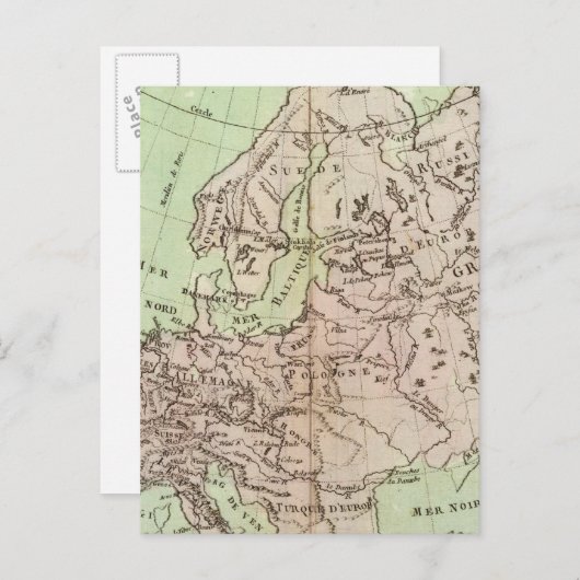 Bergen en rivieren in Europa Briefkaart (Voorkant / Achterkant)