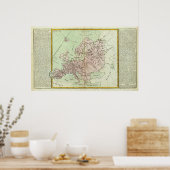 Bergen en rivieren in Europa Poster (Keuken)