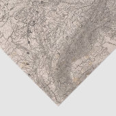 Bergen en rivieren in Europa Tissuepapier (Detail)