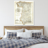 Bergen en rivieren in Madrid Canvas Afdruk (Insitu (Slaapkamer))