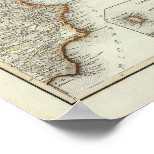 Bergen en rivieren op de Canarische Eilanden Poster (Hoek)