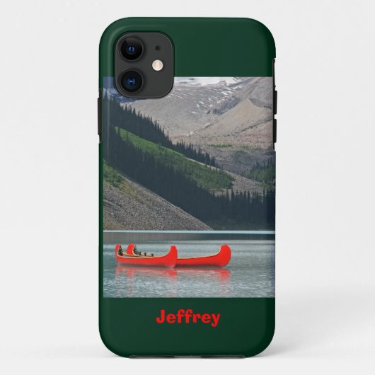 bergen en rode kano's, naam; Case-Mate iPhone case (Achterkant)