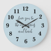 Bergen en Rug Blauw Preppy Grote Klok (Voorkant)