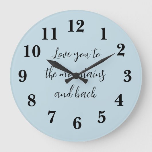 Bergen en Rug Blauw Preppy Grote Klok (Voorkant)