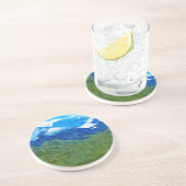 Bergen en Sky op Denali Alaska Abstract Zandsteen Onderzetter (Zijkant)