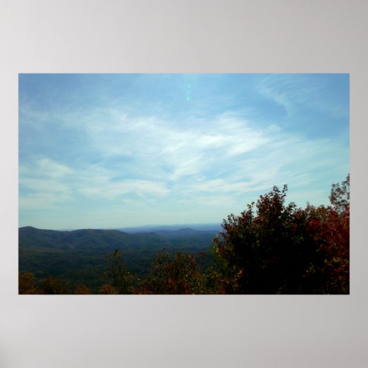 Bergen en Sky Poster (Voorkant)