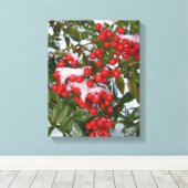 Bergen en sneeuw! canvas afdruk (Insitu (Houten vloer))